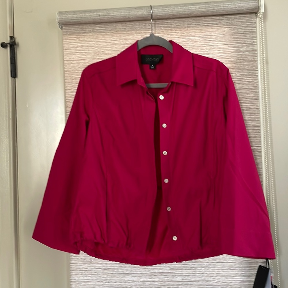 Carlisle collection fuchsia pink light weight lined jacket NWT